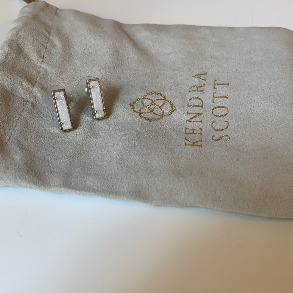 Kendra Scott White Drusy earrings